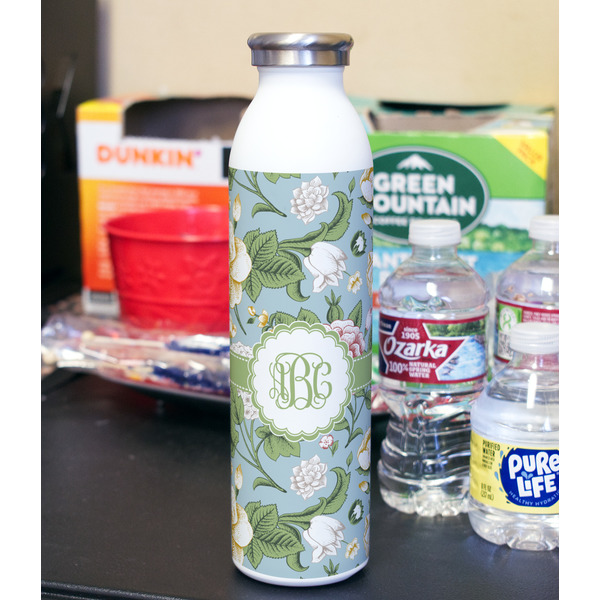 Vintage Floral 20oz Water Bottles - Full Print - In Context