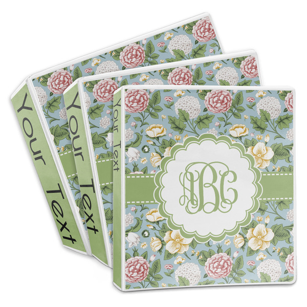 Custom Vintage Floral 3-Ring Binder (Personalized)