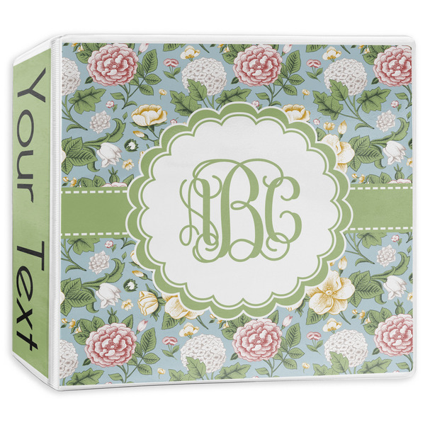 Custom Vintage Floral 3-Ring Binder - 3 inch (Personalized)