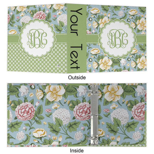Vintage Floral 3 Ring Binders - Full Wrap - 2" - APPROVAL