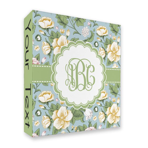 Custom Vintage Floral 3 Ring Binder - Full Wrap - 2" (Personalized)