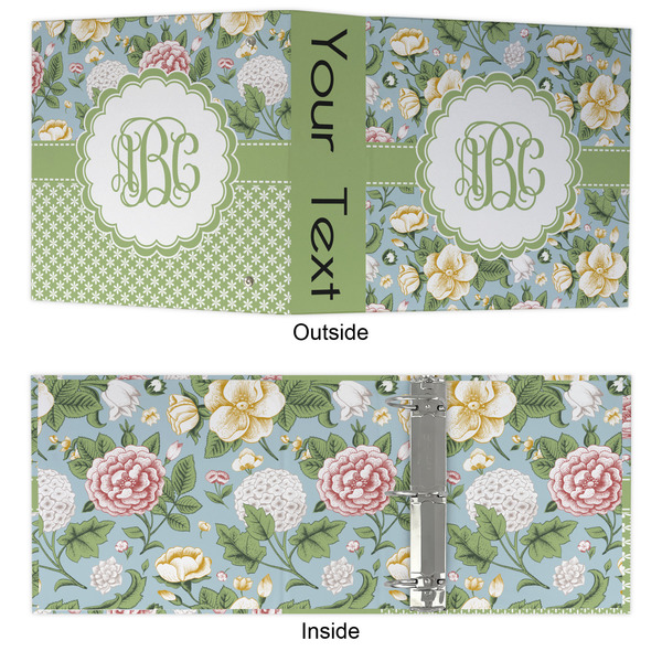Vintage Floral 3 Ring Binders - Full Wrap - 3" - APPROVAL
