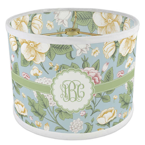 Vintage Floral 8" Drum Lampshade - ANGLE Poly-Film