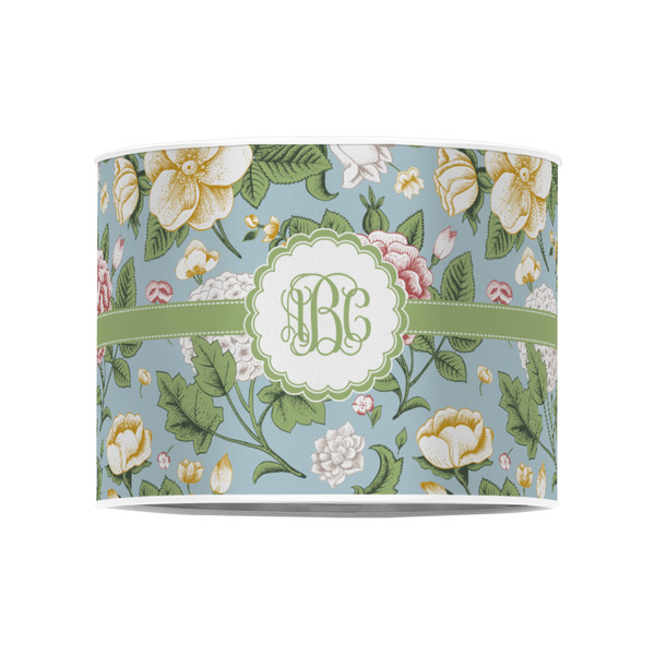 Vintage Floral 8" Drum Lampshade - FRONT (Poly Film)