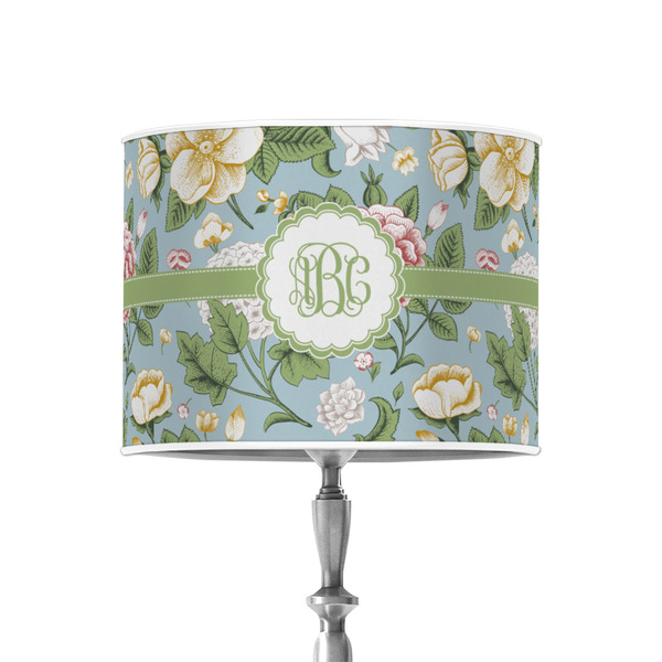 Vintage Floral 8" Drum Lampshade - ON STAND (Poly Film)