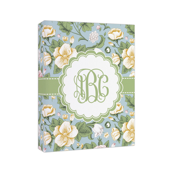 Vintage Floral 8x10 - Canvas Print - Angled View