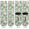 Vintage Floral Adult Crew Socks - Double Pair - Front and Back - Apvl
