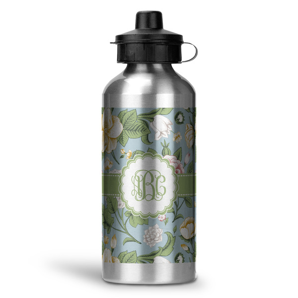 Custom Vintage Floral Water Bottle - Aluminum - 20 oz (Personalized)