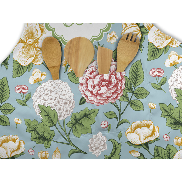 Vintage Floral Apron - Pocket Detail with Props