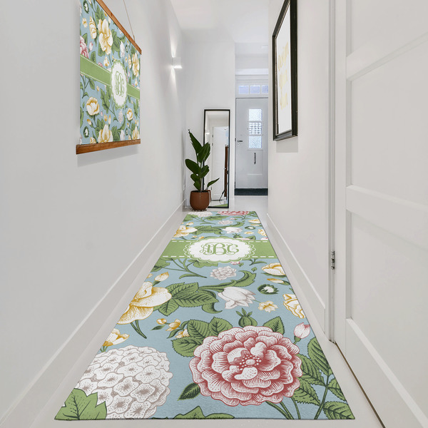 Vintage Floral Area Rug Sizes - In Context (vertical)