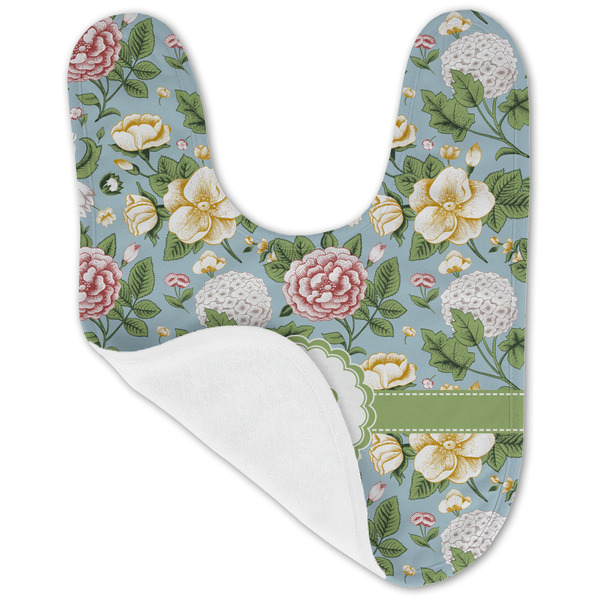 Vintage Floral Baby Bib - AFT folded