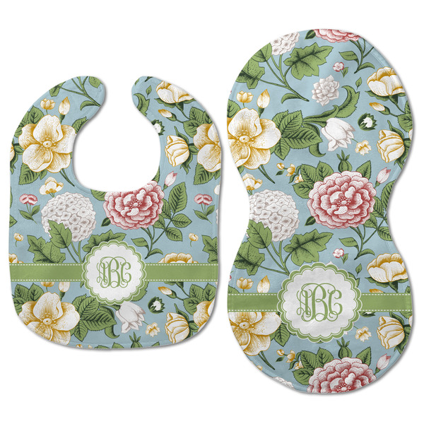 Vintage Floral Baby Bib & Burp Set - Approval (new bib & burp)