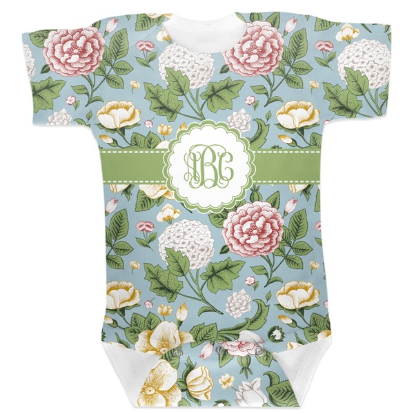 Custom Vintage Floral Baby Bodysuit 0-3 (Personalized)