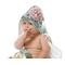 Vintage Floral Baby Hooded Towel on Child
