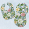 Vintage Floral Baby Minky Bib & New Burp Set