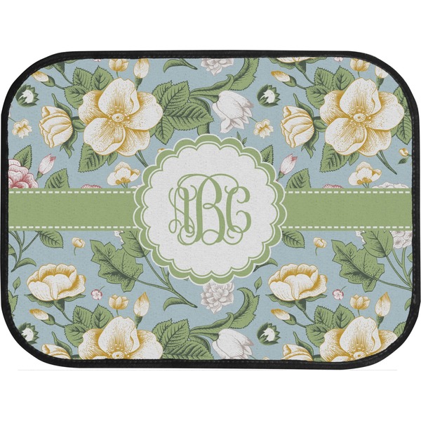 Vintage Floral Custom Car Floor Mats (Back Seat)