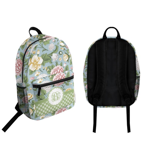 Vintage Floral Backpack front and back - Apvl