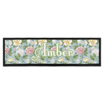 Vintage Floral Bar Mat - Large (Personalized)