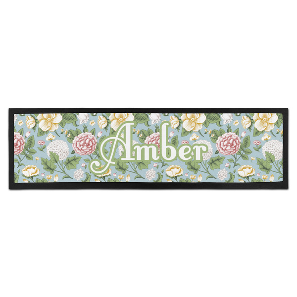 Custom Vintage Floral Bar Mat (Personalized)