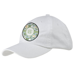 Vintage Floral Baseball Cap - White (Personalized)