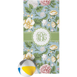 Vintage Floral Beach Towel (Personalized)