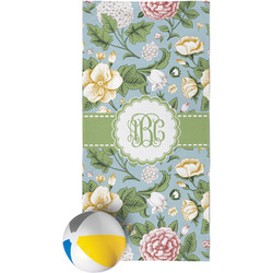 Vintage Floral Beach Towel (Personalized)