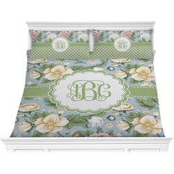 Vintage Floral Comforter Set - King (Personalized)