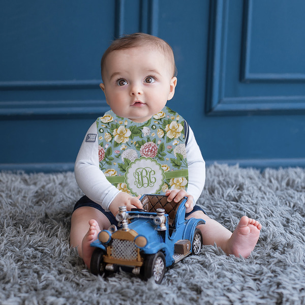 Vintage Floral Bib Lifestyle Boy