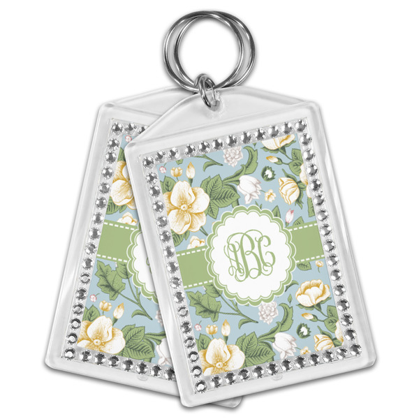 Vintage Floral Bling Keychain - MAIN