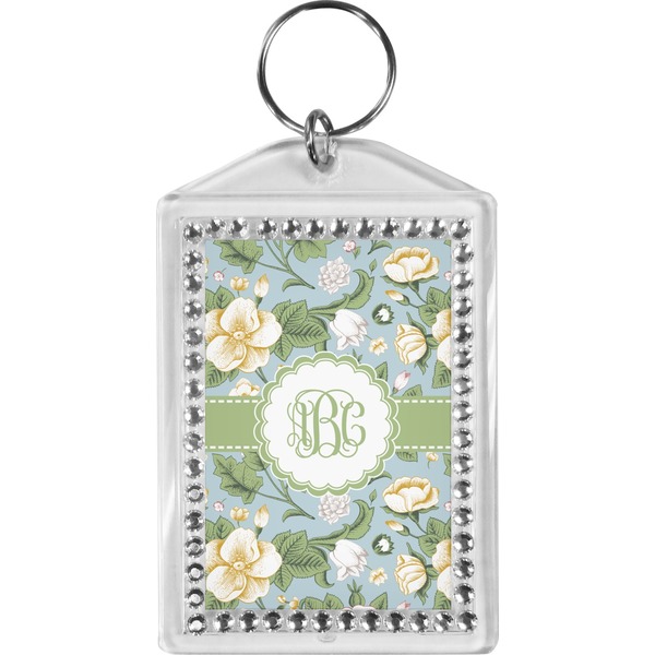 Custom Vintage Floral Bling Keychain (Personalized)