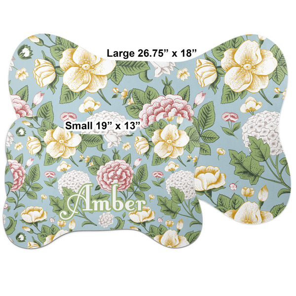 Vintage Floral Bone Shaped Mat Comparison
