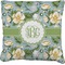 Vintage Floral Burlap Pillow 16"