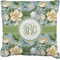 Vintage Floral Faux-Linen Throw Pillow 18" (Personalized)