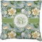 Vintage Floral Faux-Linen Throw Pillow 26" (Personalized)