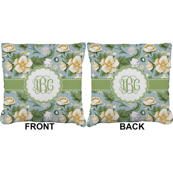 Vintage Floral Burlap Pillow Approval