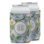 Vintage Floral Can Cooler (12 oz) w/ Monogram