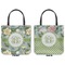 Vintage Floral Canvas Tote - Front and Back
