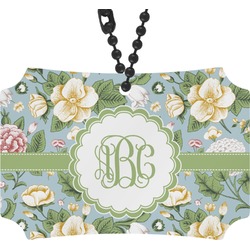 Vintage Floral Rear View Mirror Ornament (Personalized)