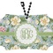 Vintage Floral Rear View Mirror Ornament (Personalized)