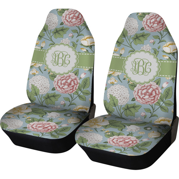 Custom Vintage Floral Car Seat Covers (Set of Two) (Personalized)