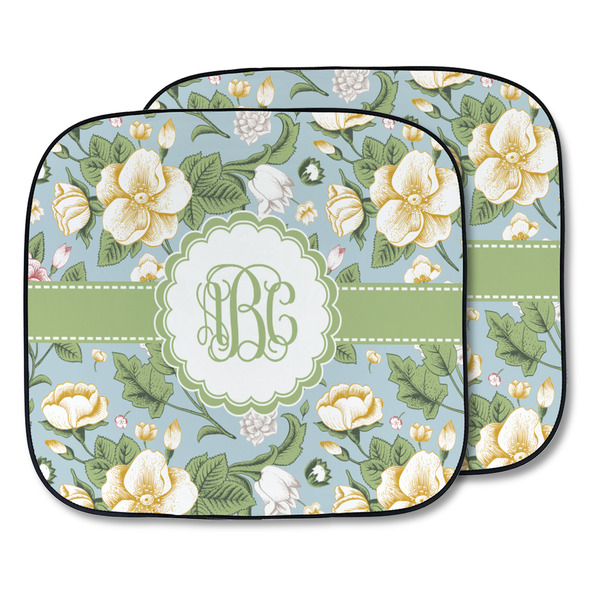 Custom Vintage Floral Car Sun Shade - Two Piece (Personalized)