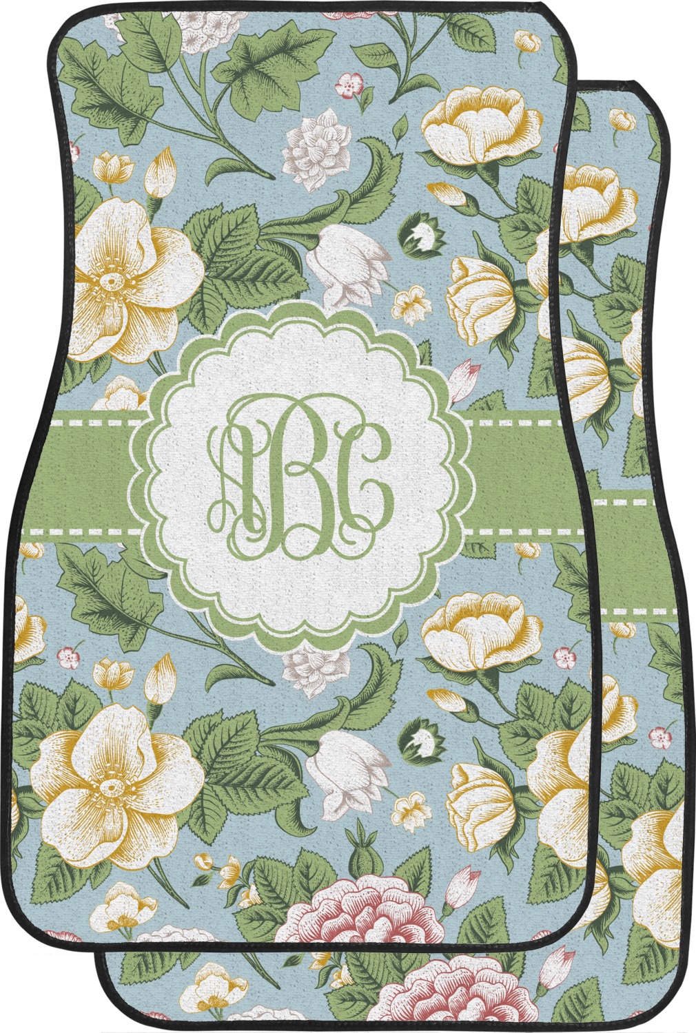 Custom Vintage Floral Car Floor Mats (Personalized) YouCustomizeIt