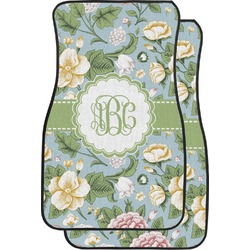 Vintage Floral Car Floor Mats (Front Seat) (Personalized)