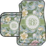 Vintage Floral Car Floor Mats Set - 2 Front & 2 Back (Personalized)