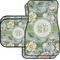 Vintage Floral Car Floor Mats Set - 2 Front & 2 Back (Personalized)