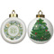 Vintage Floral Ceramic Christmas Ornament - X-Mas Tree (APPROVAL)