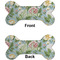 Vintage Floral Ceramic Flat Ornament - Bone Front & Back (APPROVAL)