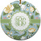 Vintage Floral Ceramic Flat Ornament - Circle (Front)
