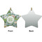 Vintage Floral Ceramic Flat Ornament - Star Front & Back (APPROVAL)