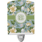 Vintage Floral Ceramic Night Light (Personalized)